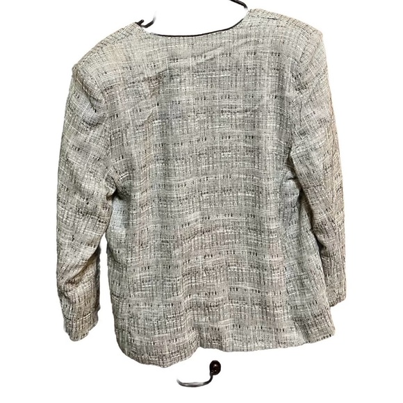 SHERIDAN SQUARE Vntg WOMENS JACKET BLAZER SZ 6 GRAY Large BUTTON closing Size 16 - Picture 2 of 3